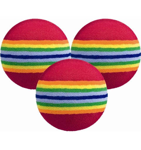 Balles de practice en mousse motifs anneaux multicolores