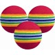 Balles de practice en mousse motifs anneaux multicolores