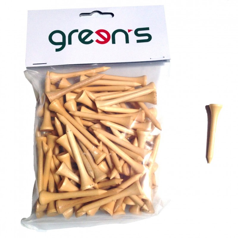 100 TEES BOIS 54MM - GREEN'S